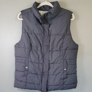 GreenTea Womens Charcoal Gray Puffer Vest W/ Pockets. Size XL